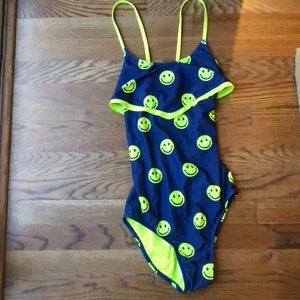 Justice Smiley Face One-Piece Swimsuit